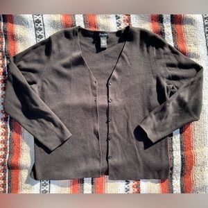 Hampshire Studios Black Cotton Cardigan XL